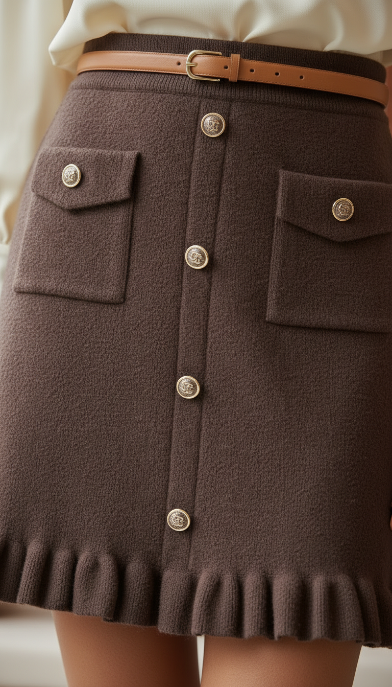 Solid Office Skirt