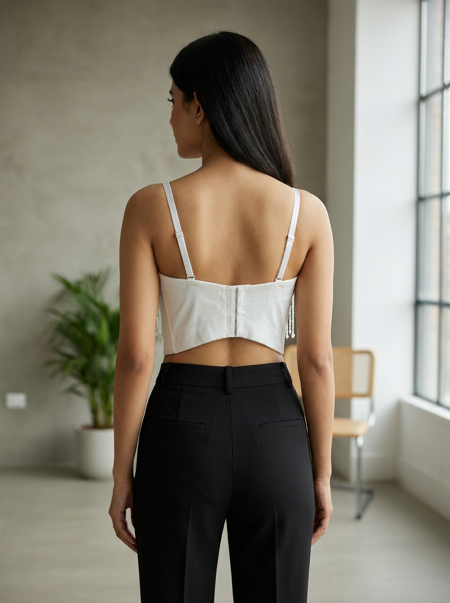 Crystal Fringe Padded Corset Top
