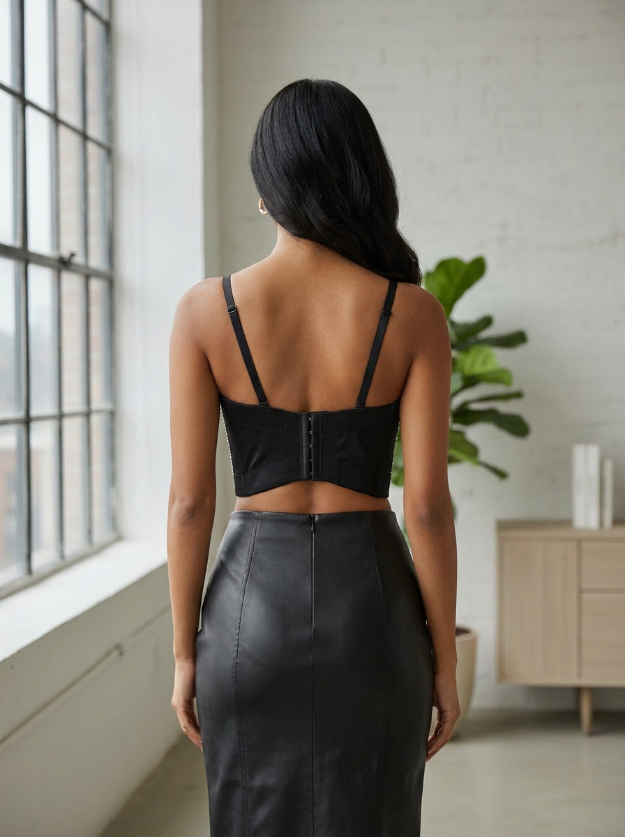 Midnight Diamond Padded Corset Top