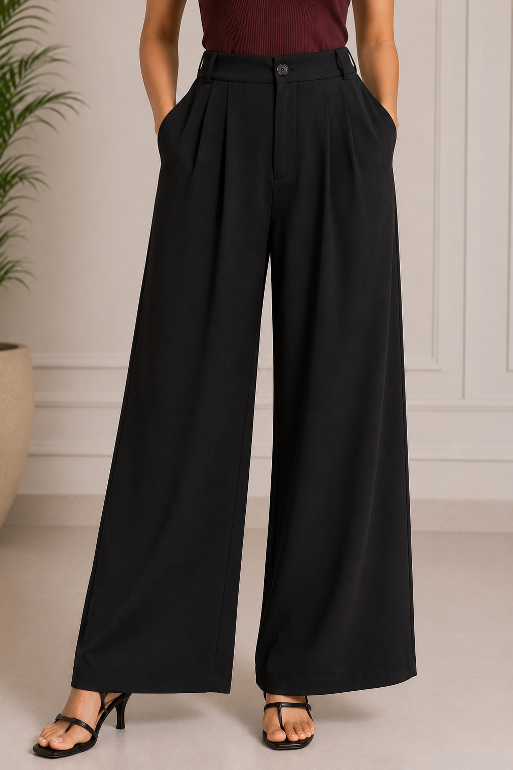 Korean Back Elastic Pants