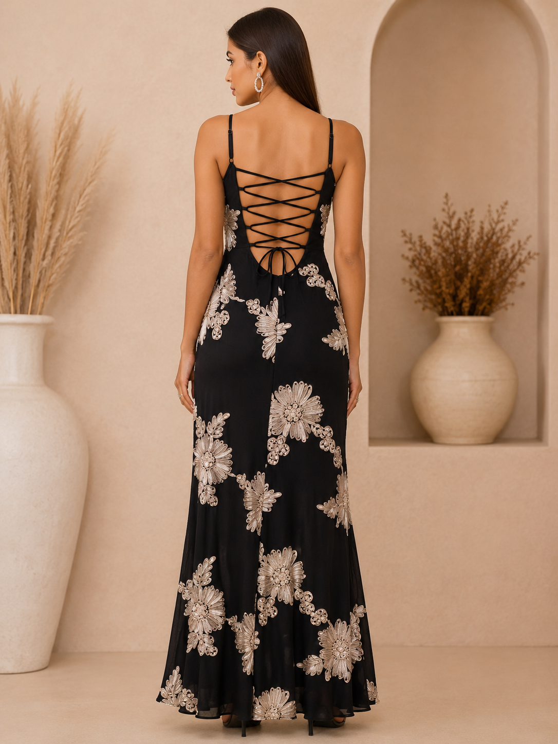 Floral Mesh Dress
