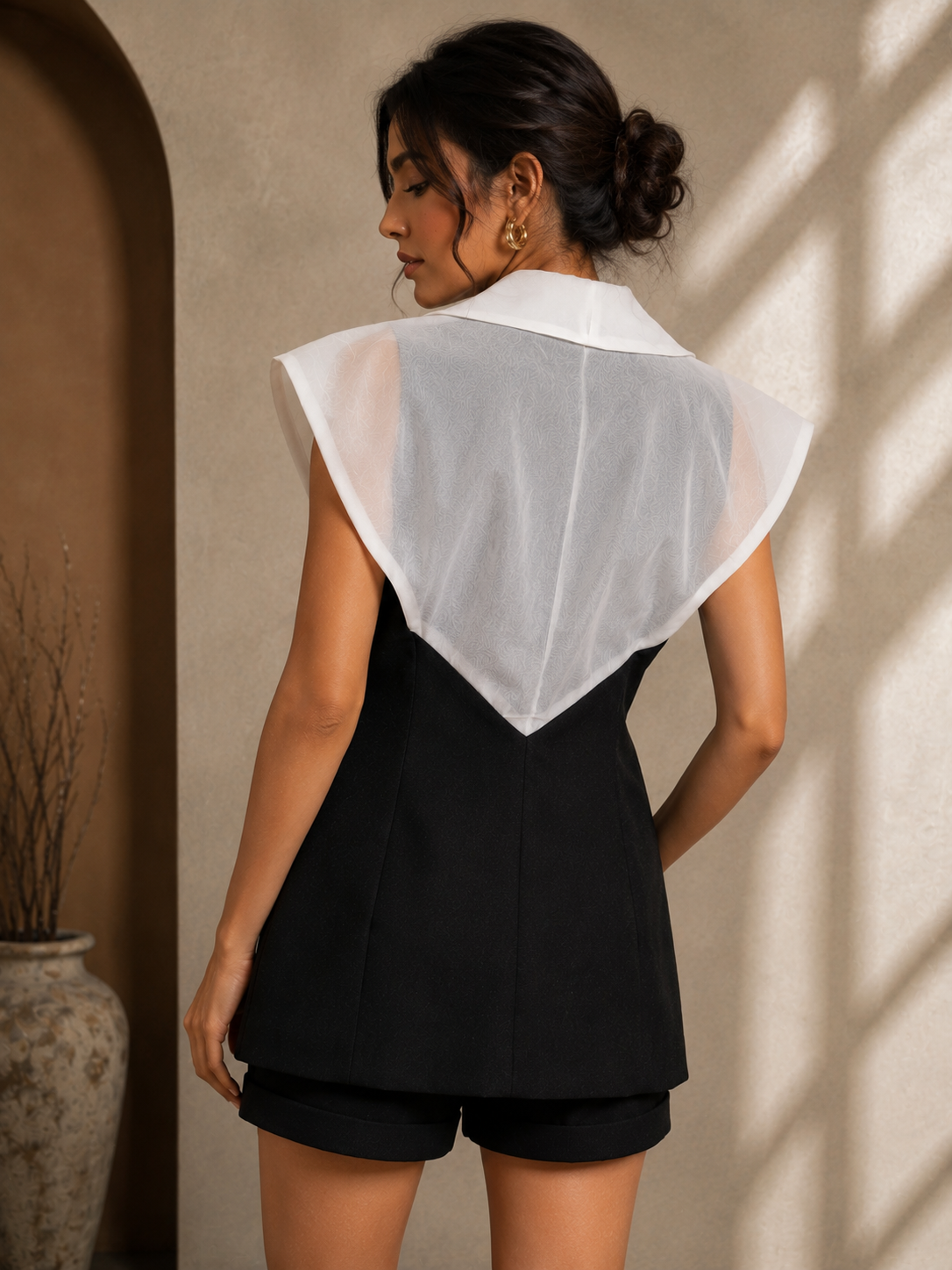 Monochrome Couture Blazer Dress