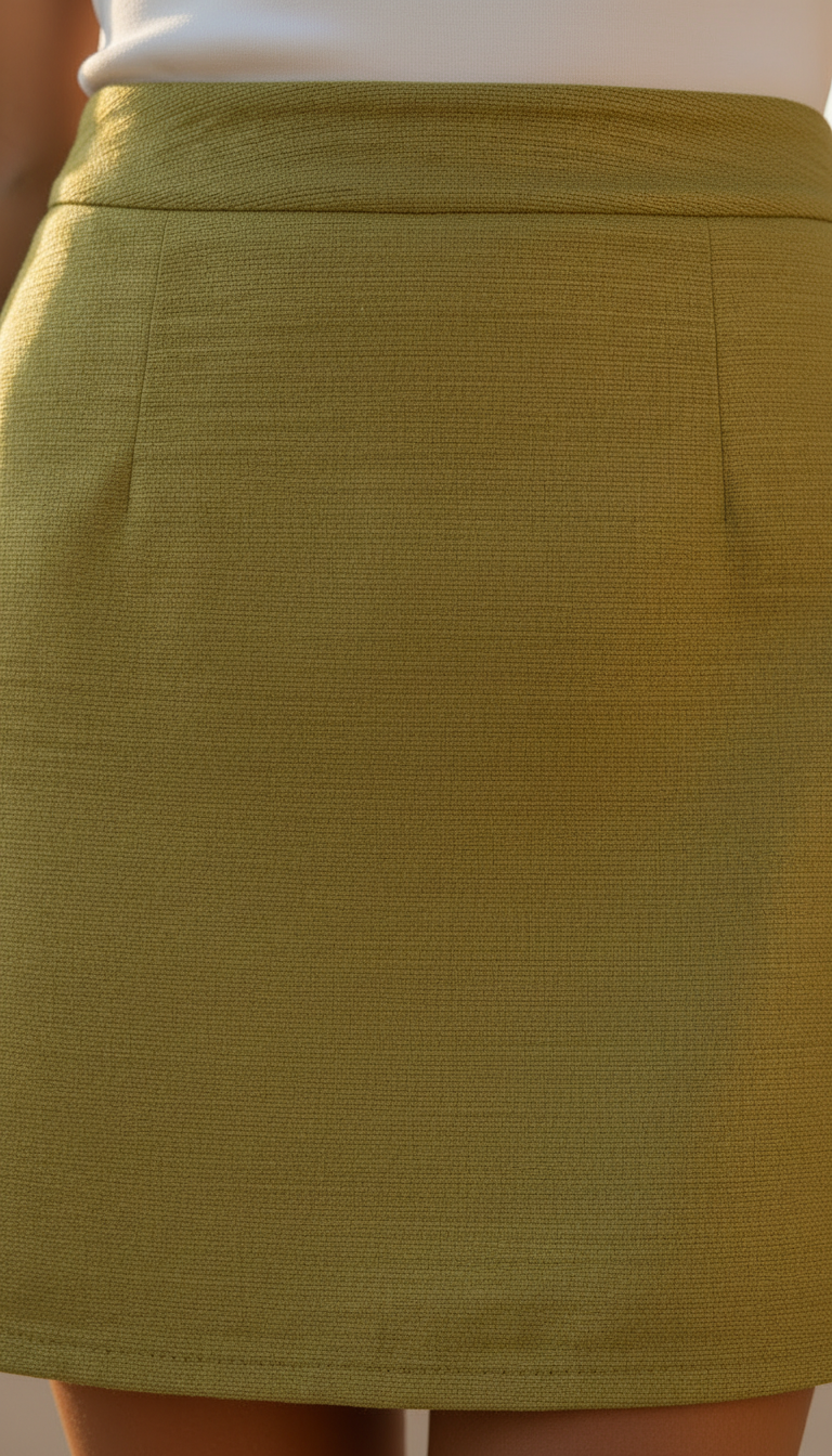 High Waist A-Line Mini Skirt