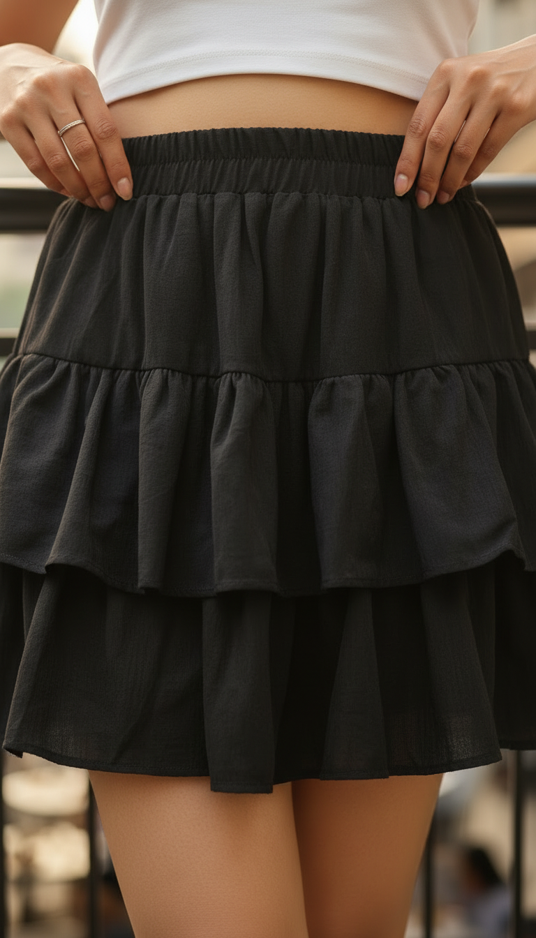 Ruffle Mini Skirt