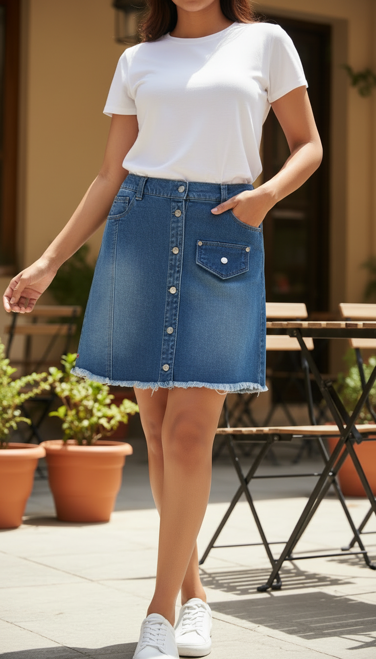 Denim  Skirt