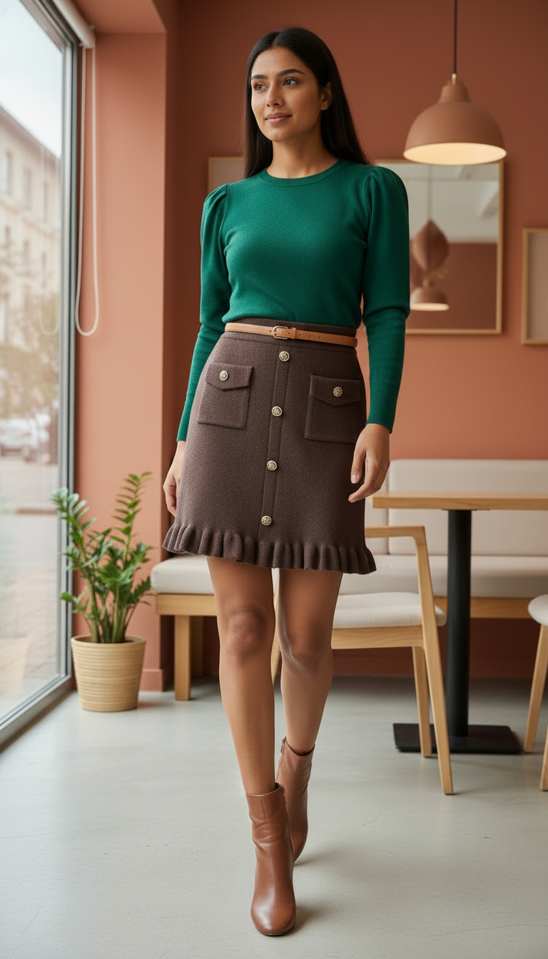 Solid Office Skirt