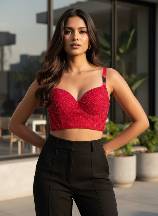 Sparkle Padded Corset Top