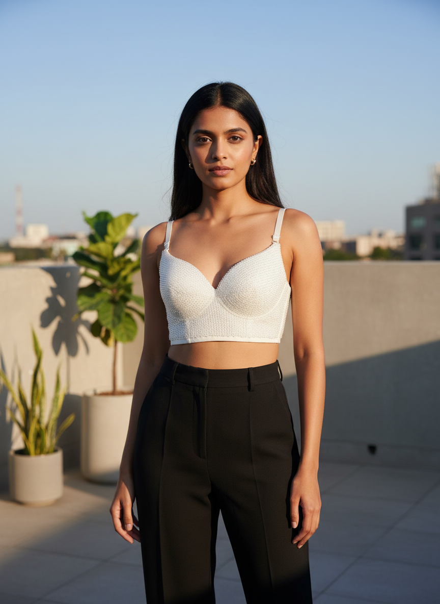 Sparkle Padded Corset Top