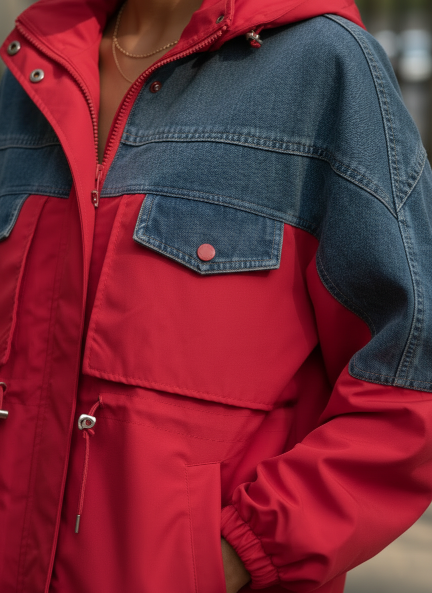 Street Style Colorblock Jacket