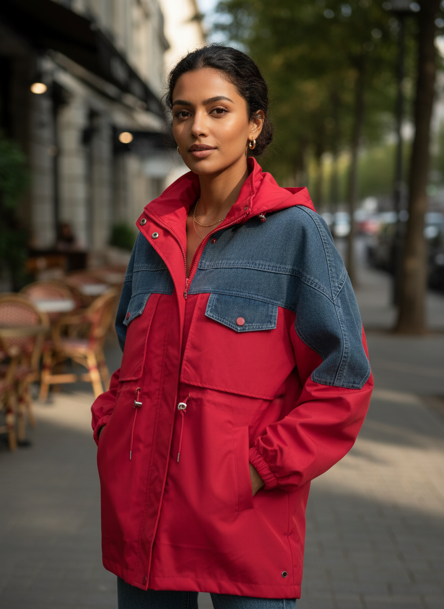 Street Style Colorblock Jacket