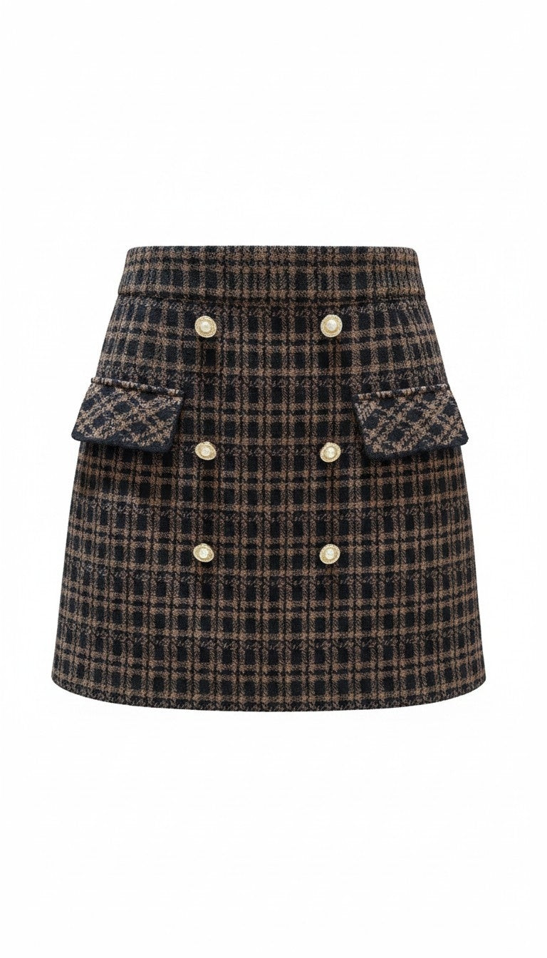 Checked Mini Skirt