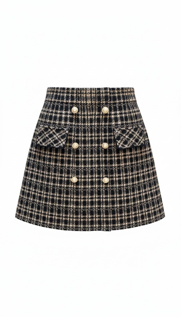 Checked Mini Skirt