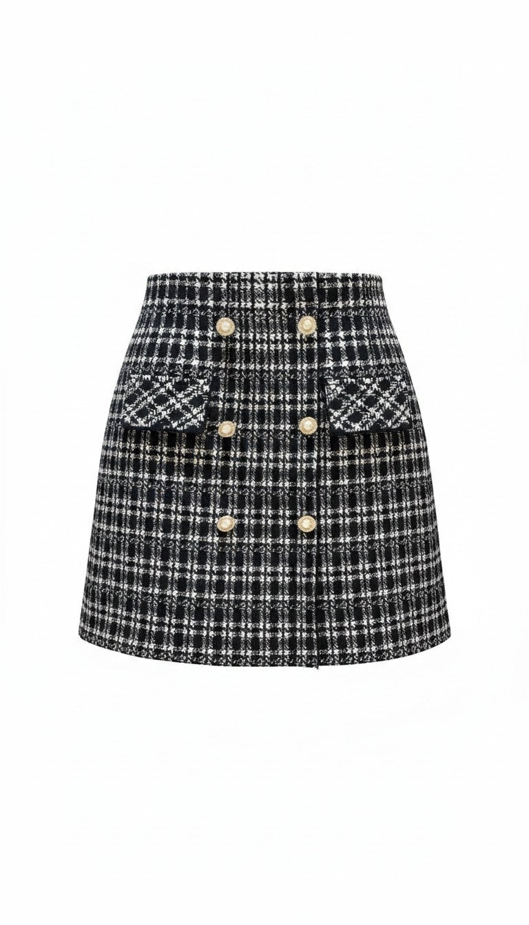 Checked Mini Skirt