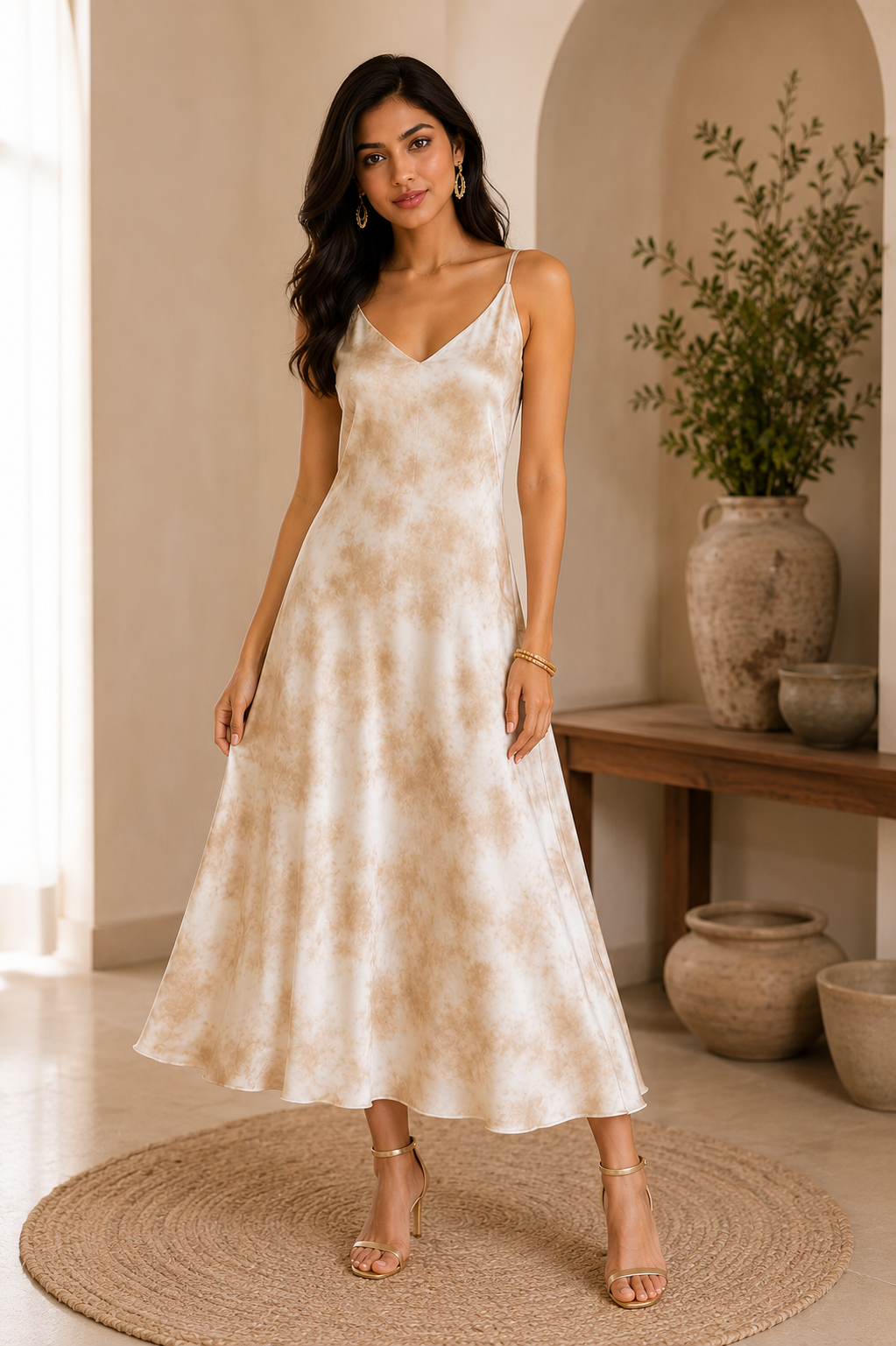 Satin Marble Dress