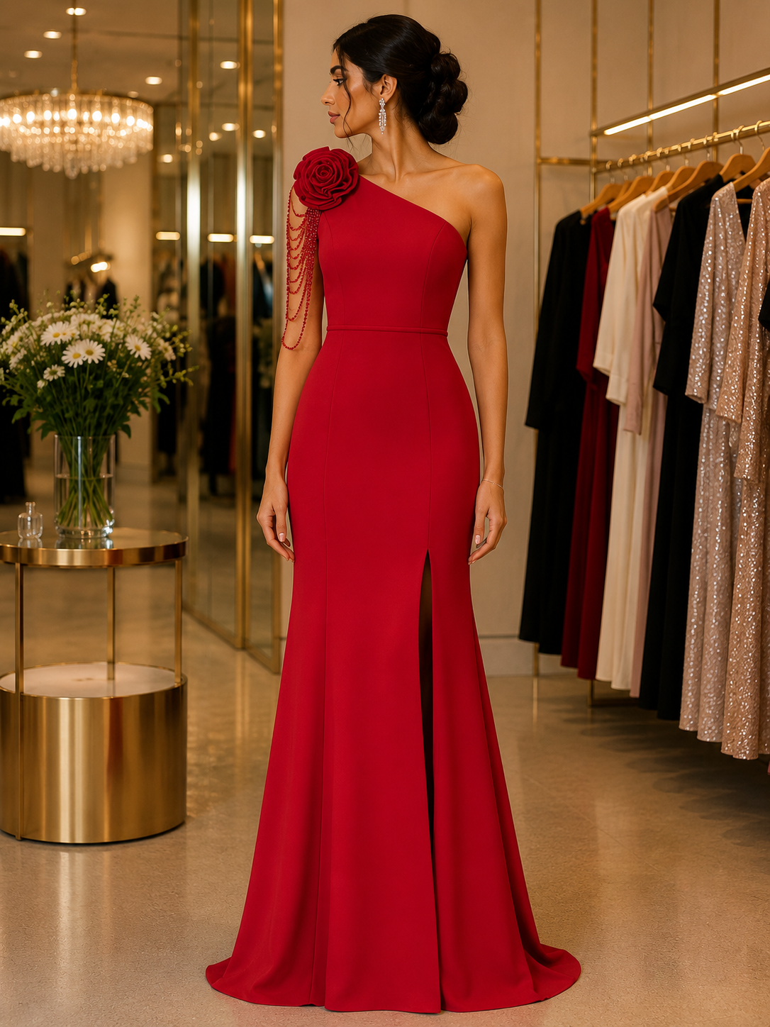 Luxe One Shoulder Partywear Dress