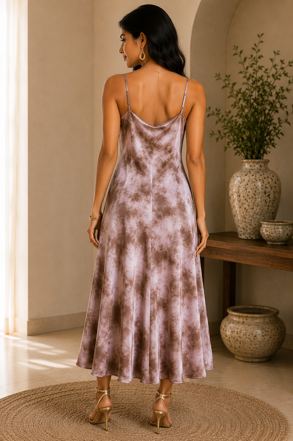 Satin Marble Dress