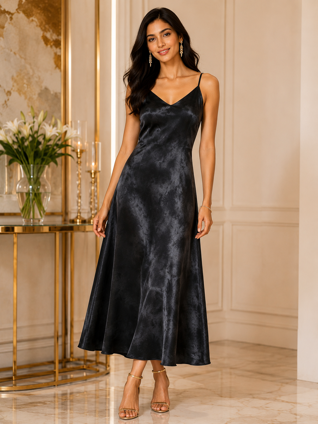 Satin Marble Dress