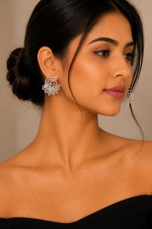 Celestial Bloom Statement Earrings