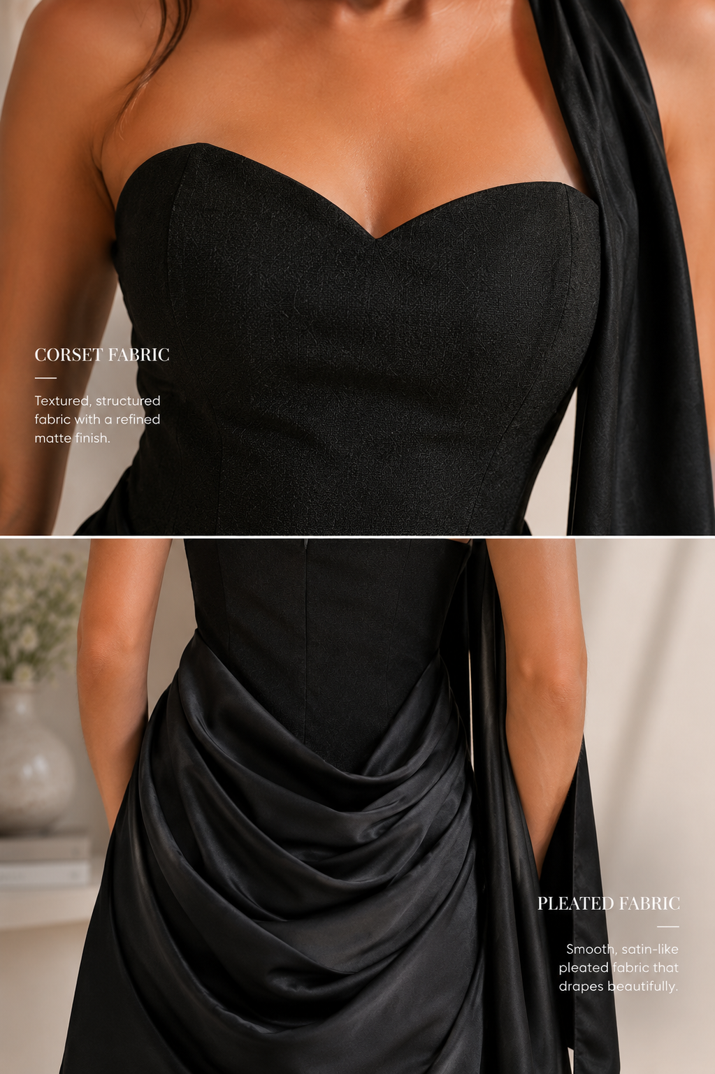 Draped Corset Mini Dress