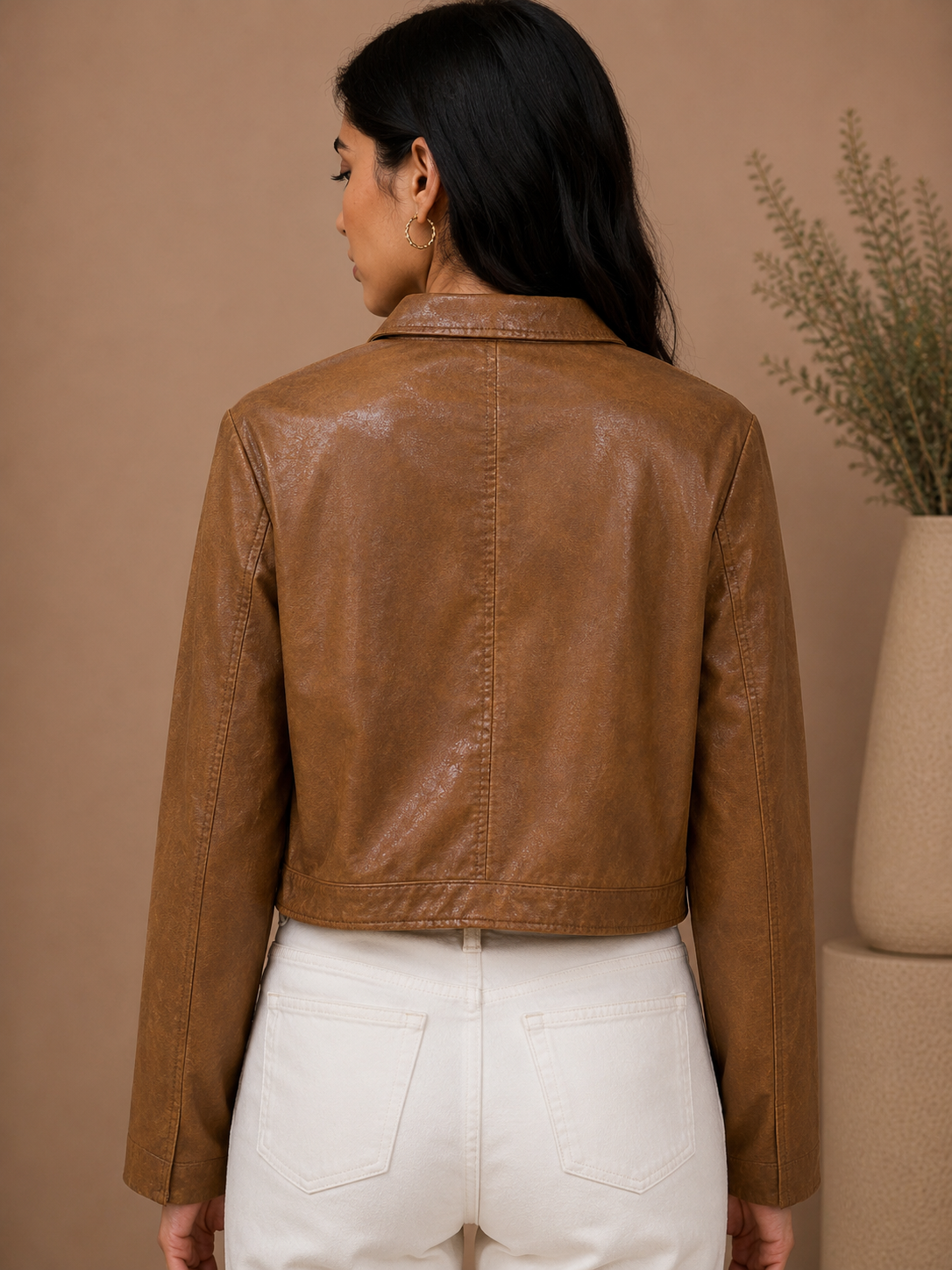 Biker Buckle Neck Jacket