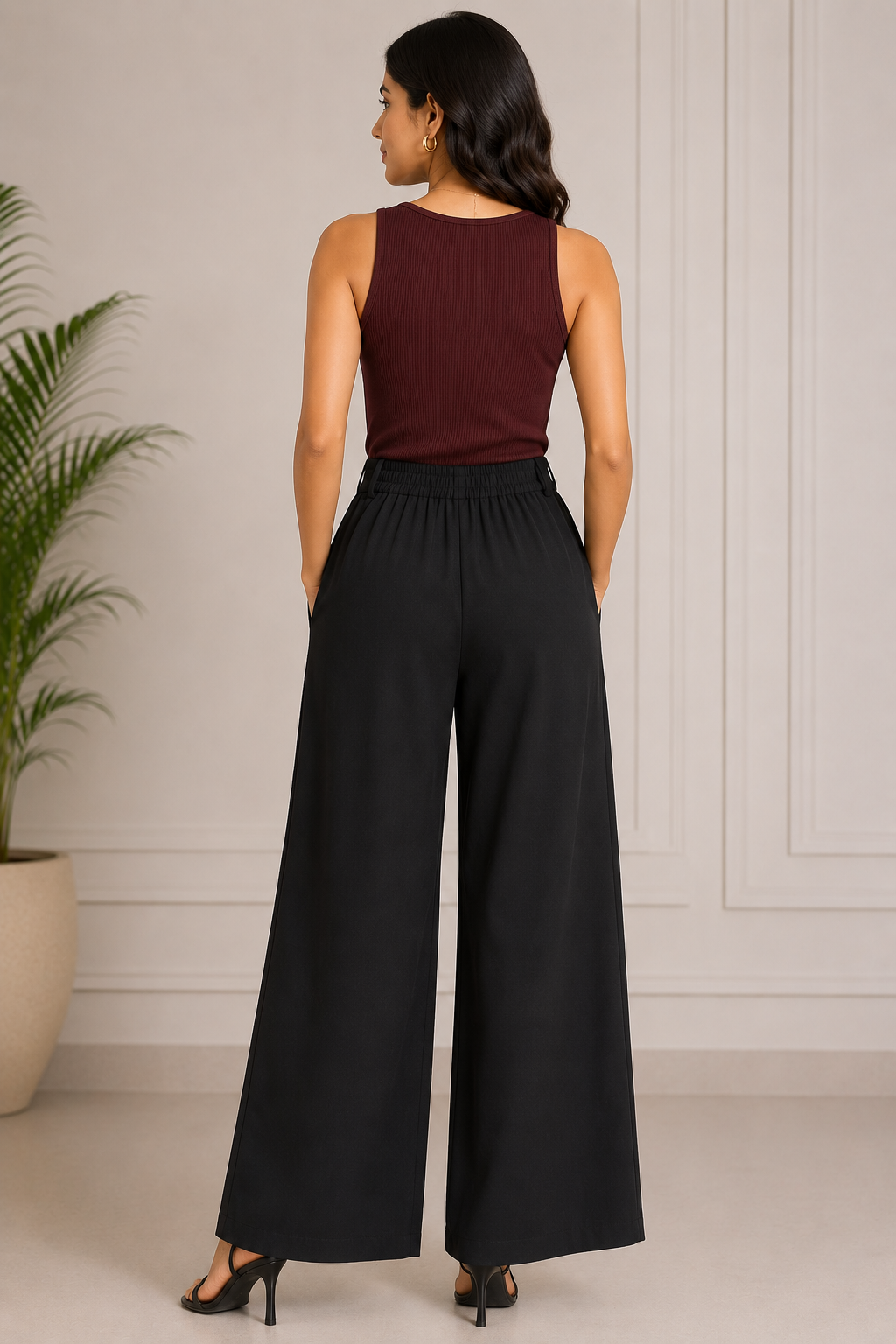Korean Back Elastic Pants