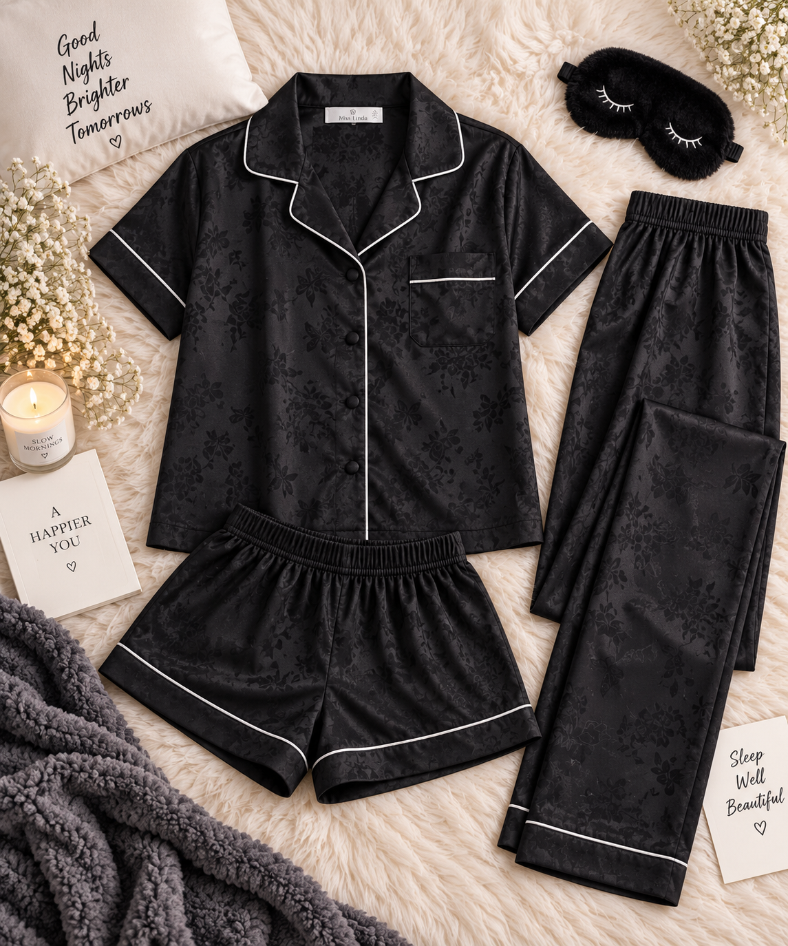 Dreamy 3-Piece Night Suit