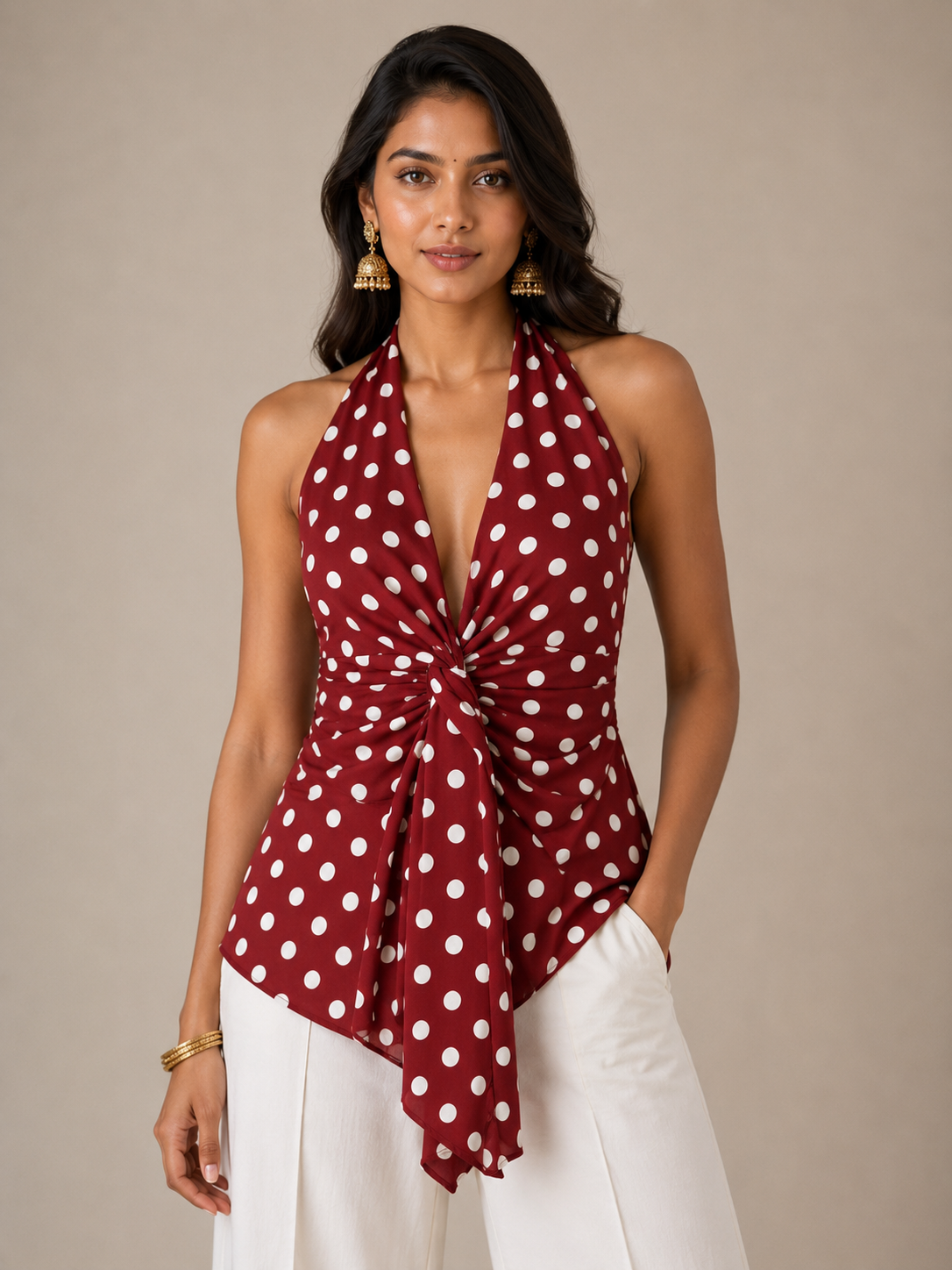 Retro Charm Halter Top