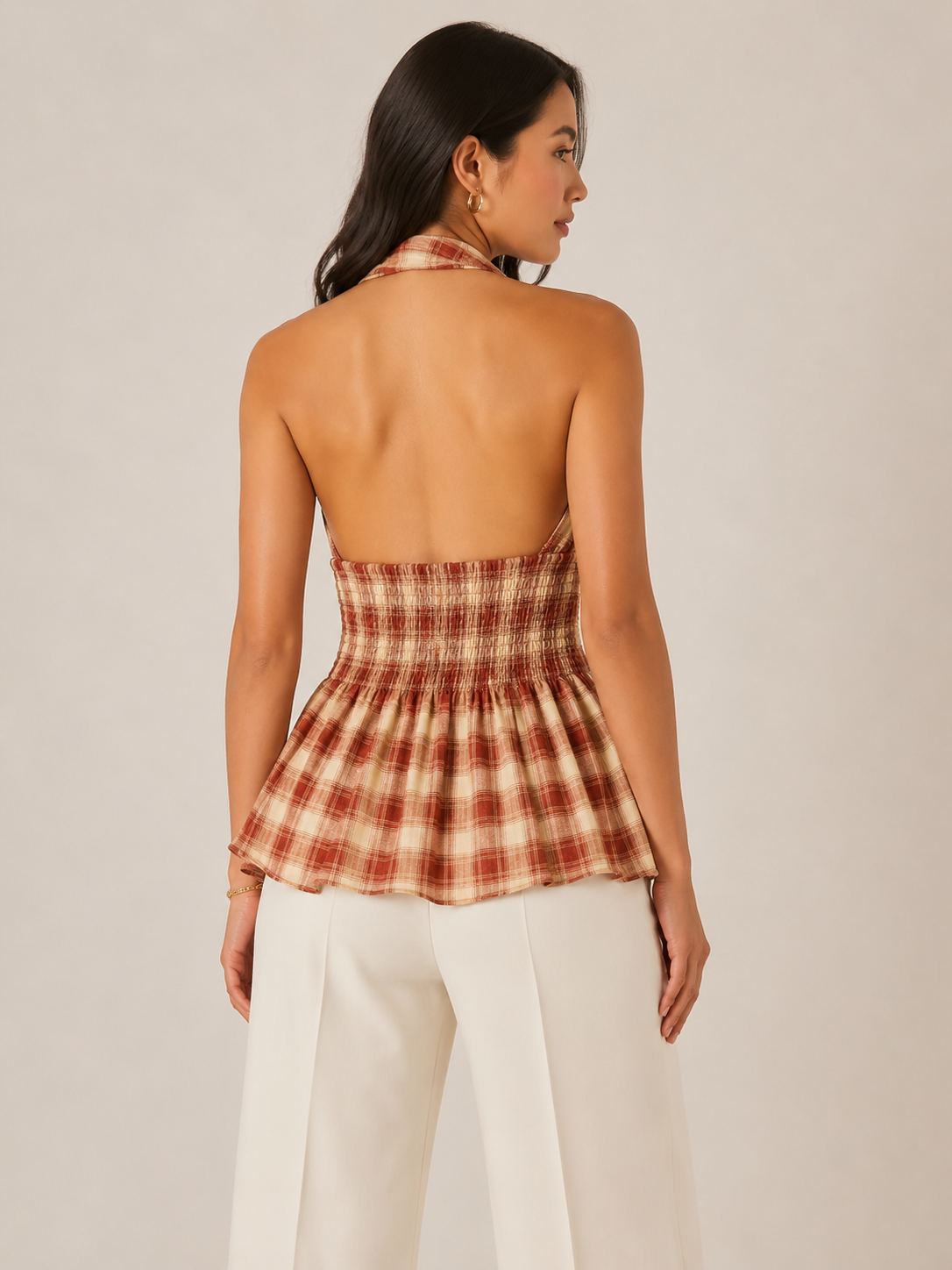 Classic Check Knot Top