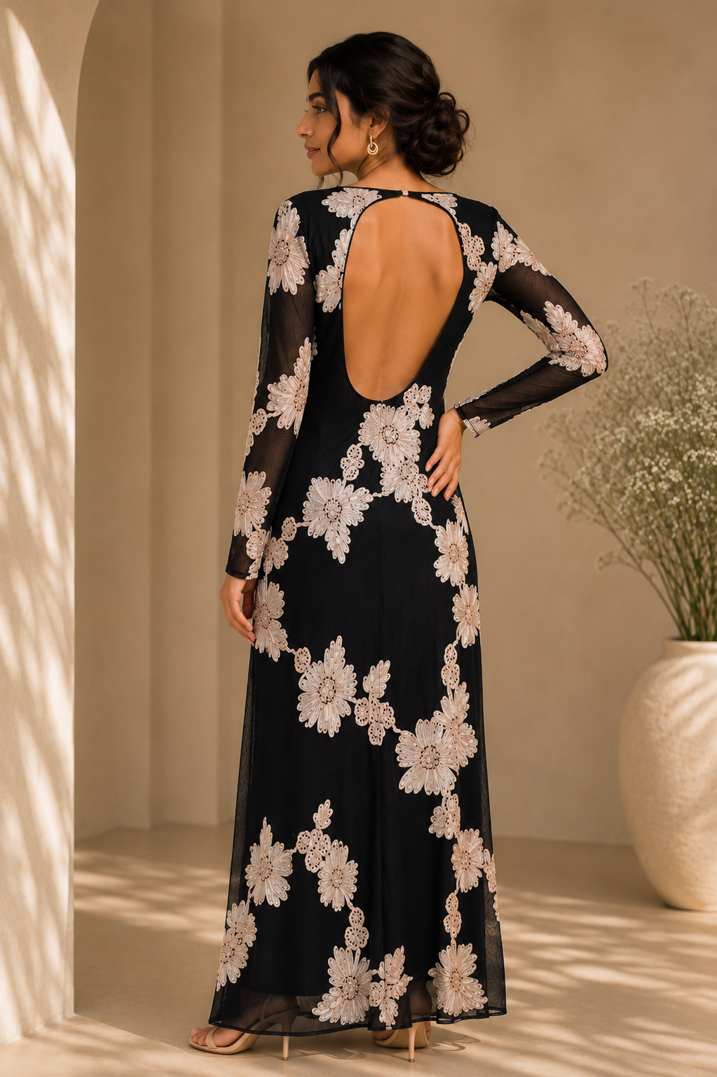 Floral Bodycon Maxi Dress