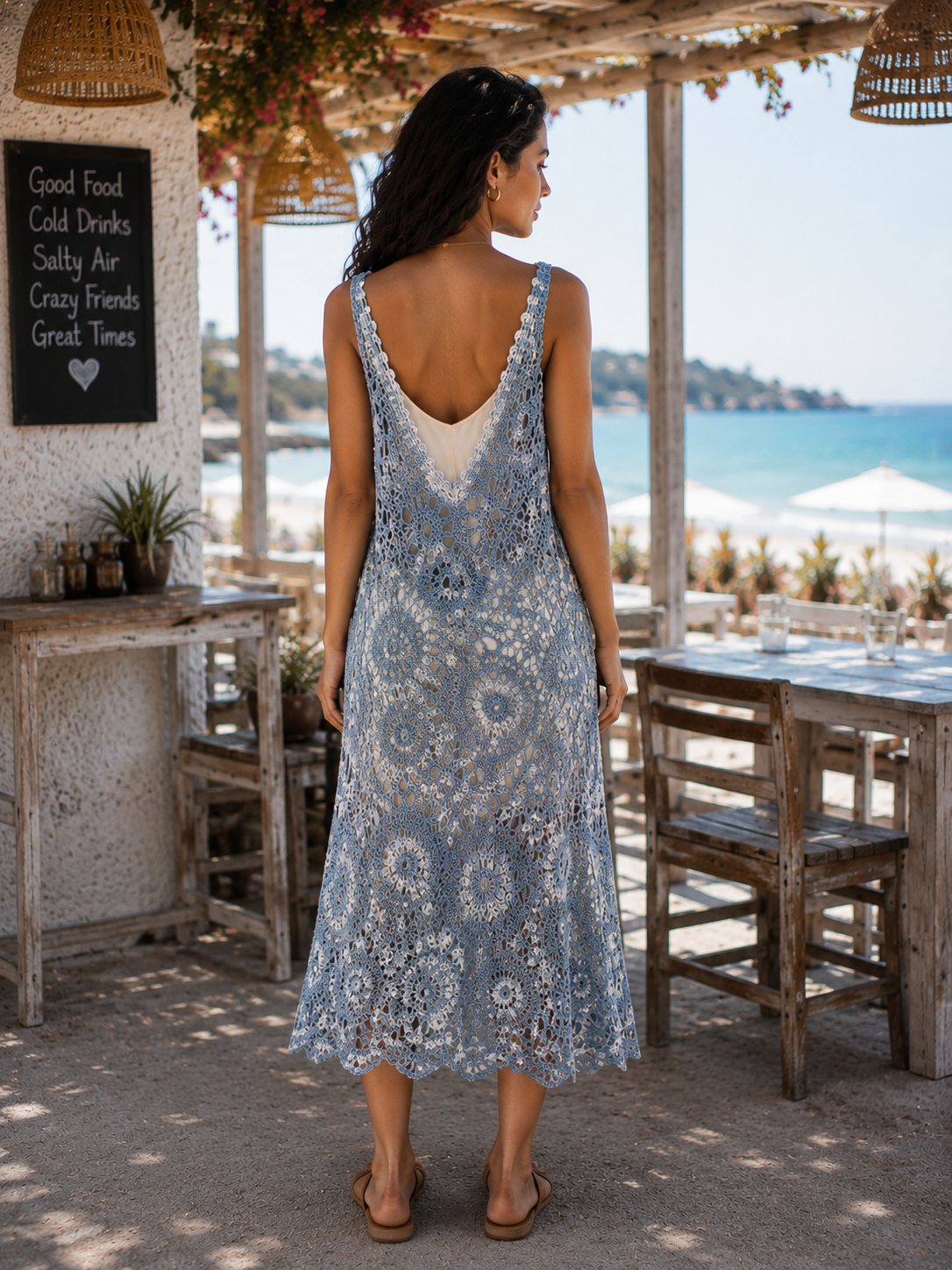 Santorini Crochet Cover Up