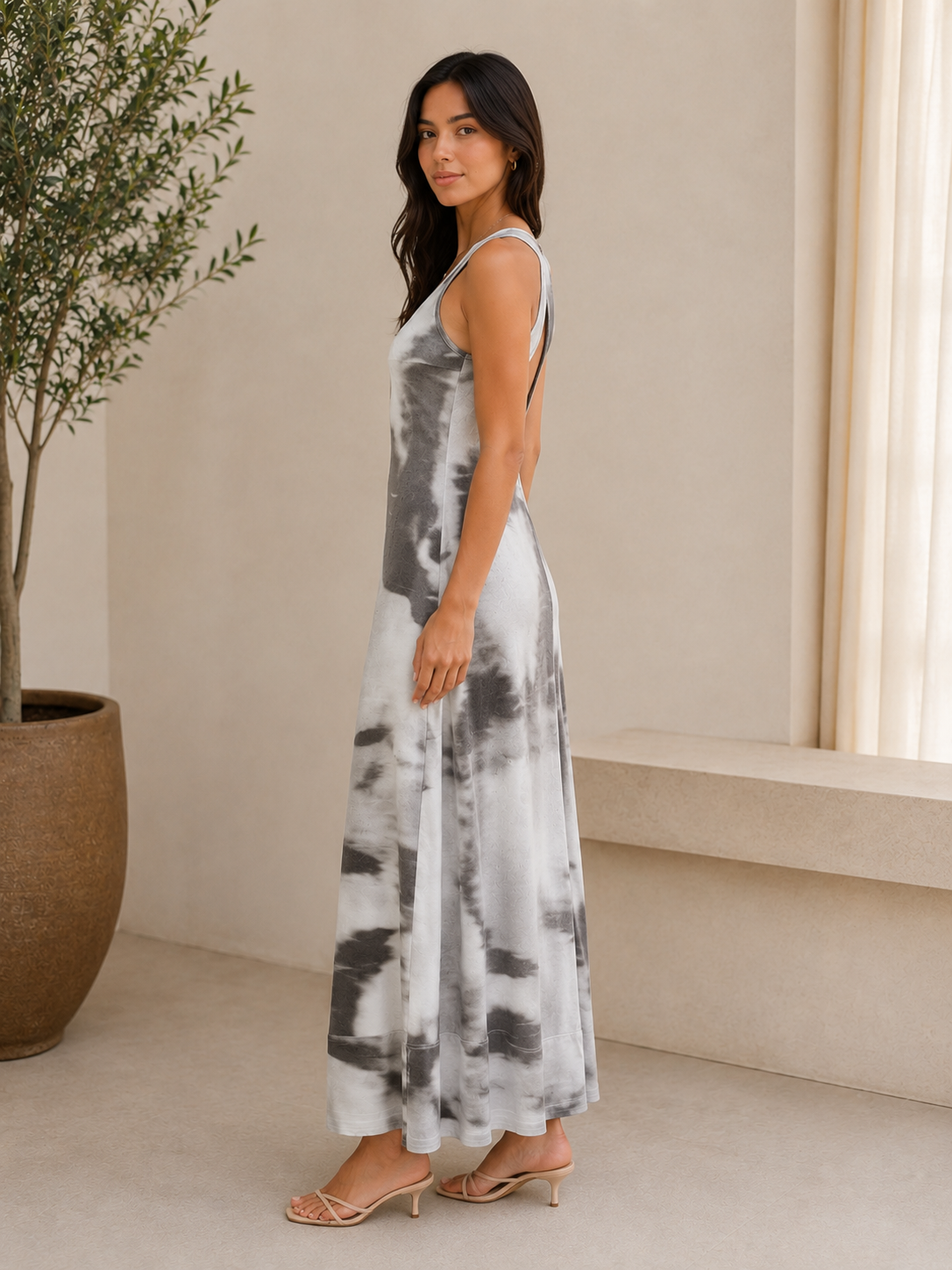 Marble Wash Maxi Dress