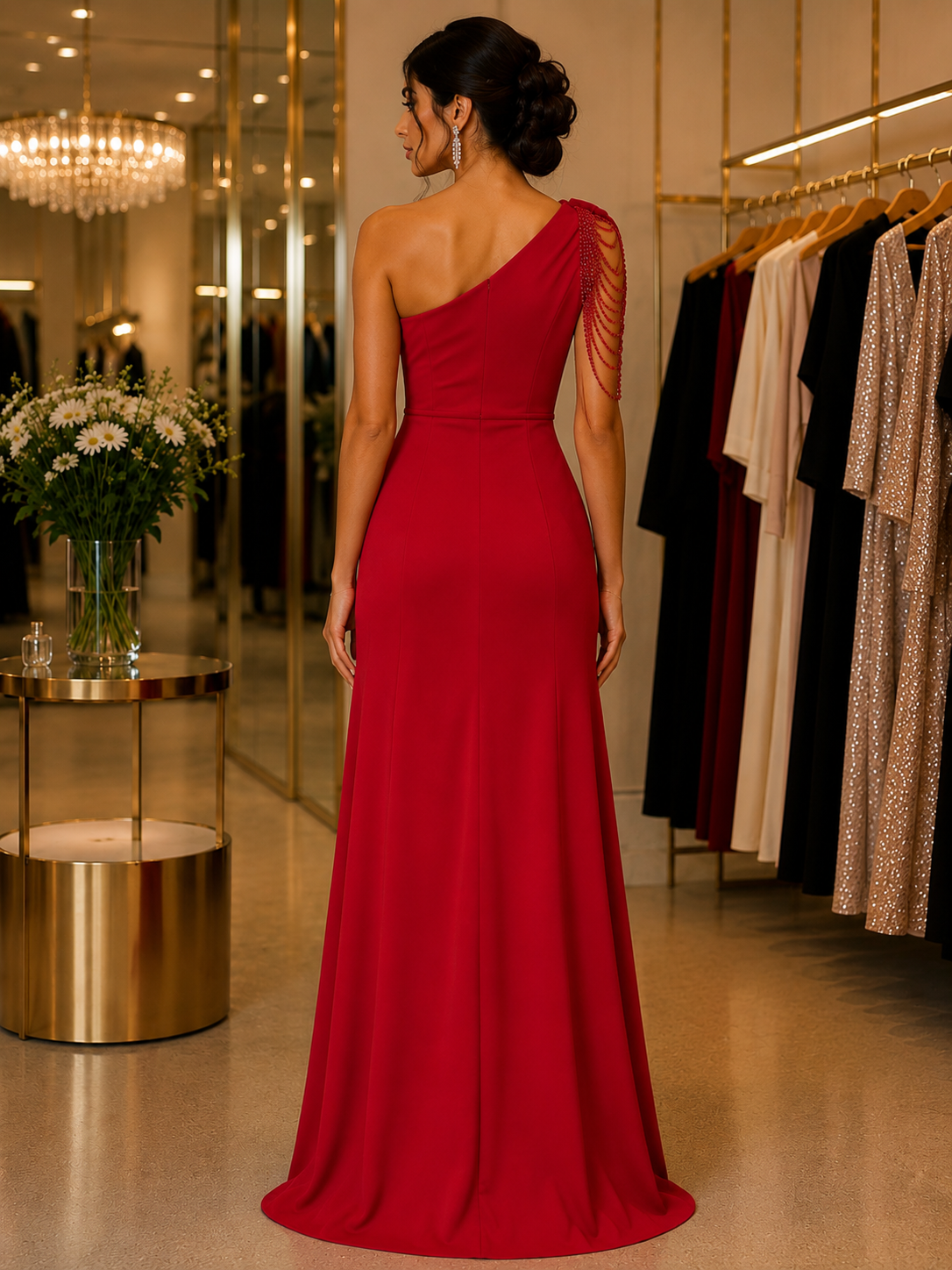 Luxe One Shoulder Partywear Dress
