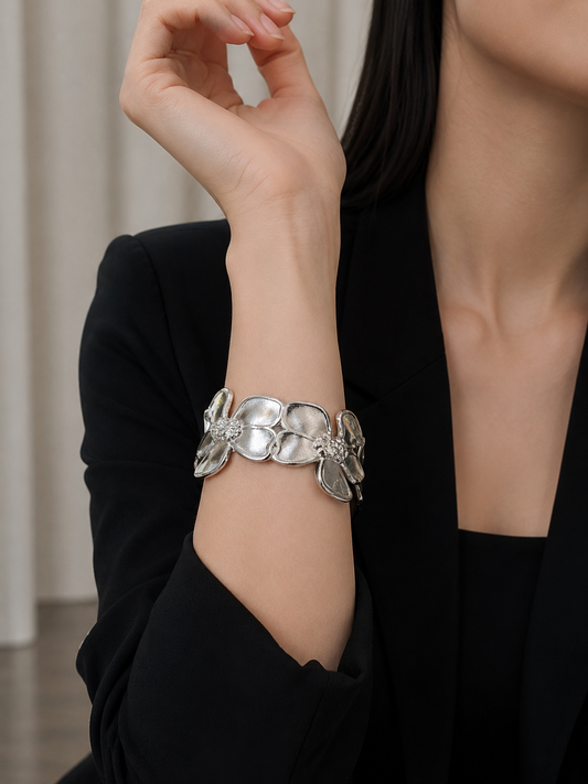 Daisy Muse Silver Cuff
