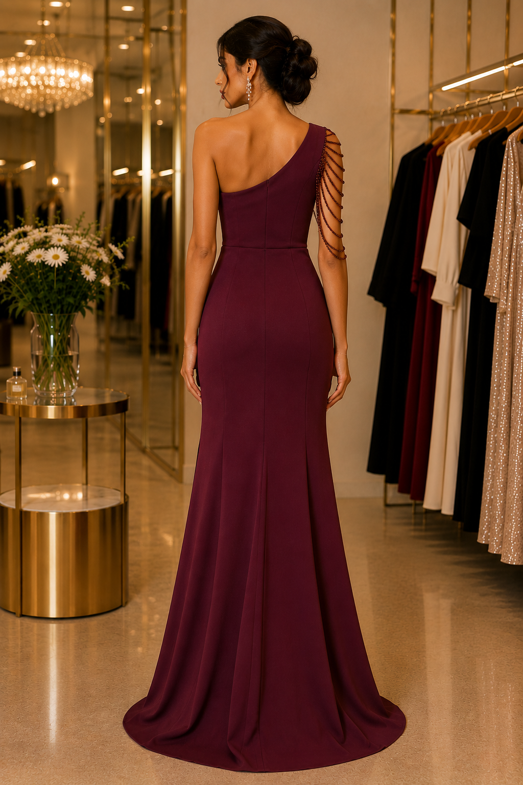 Luxe One Shoulder Partywear Dress