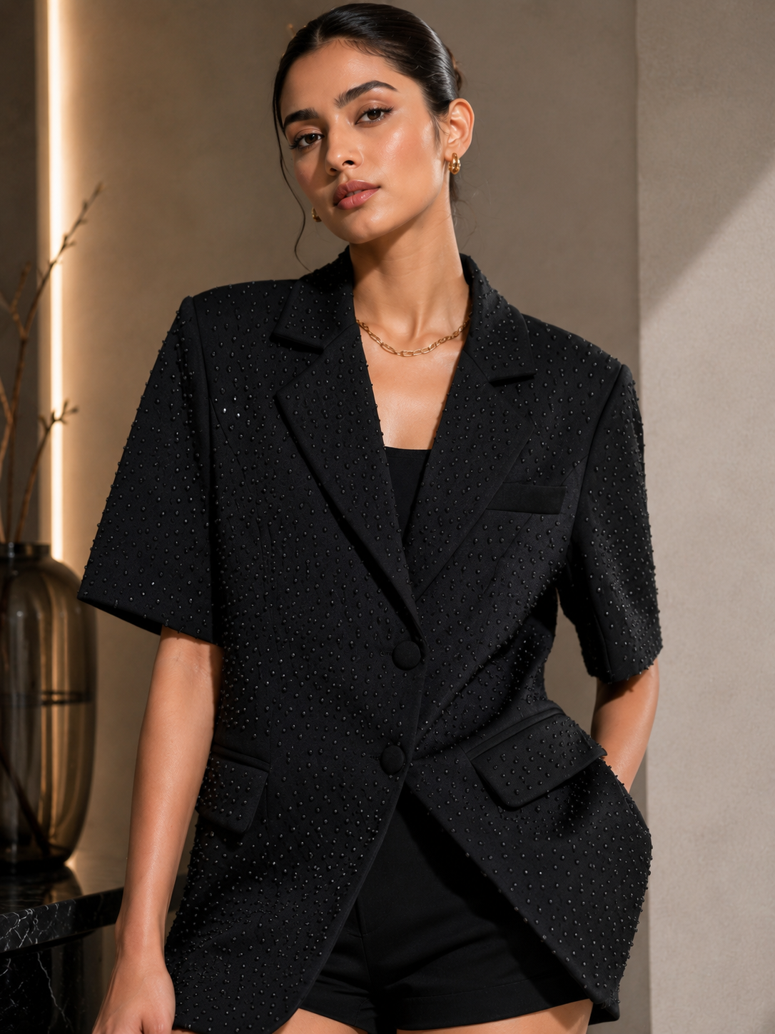 Luxe Studded Blazer