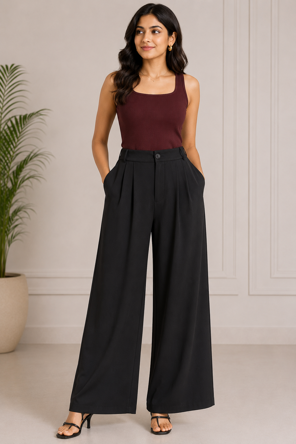 Korean Back Elastic Pants