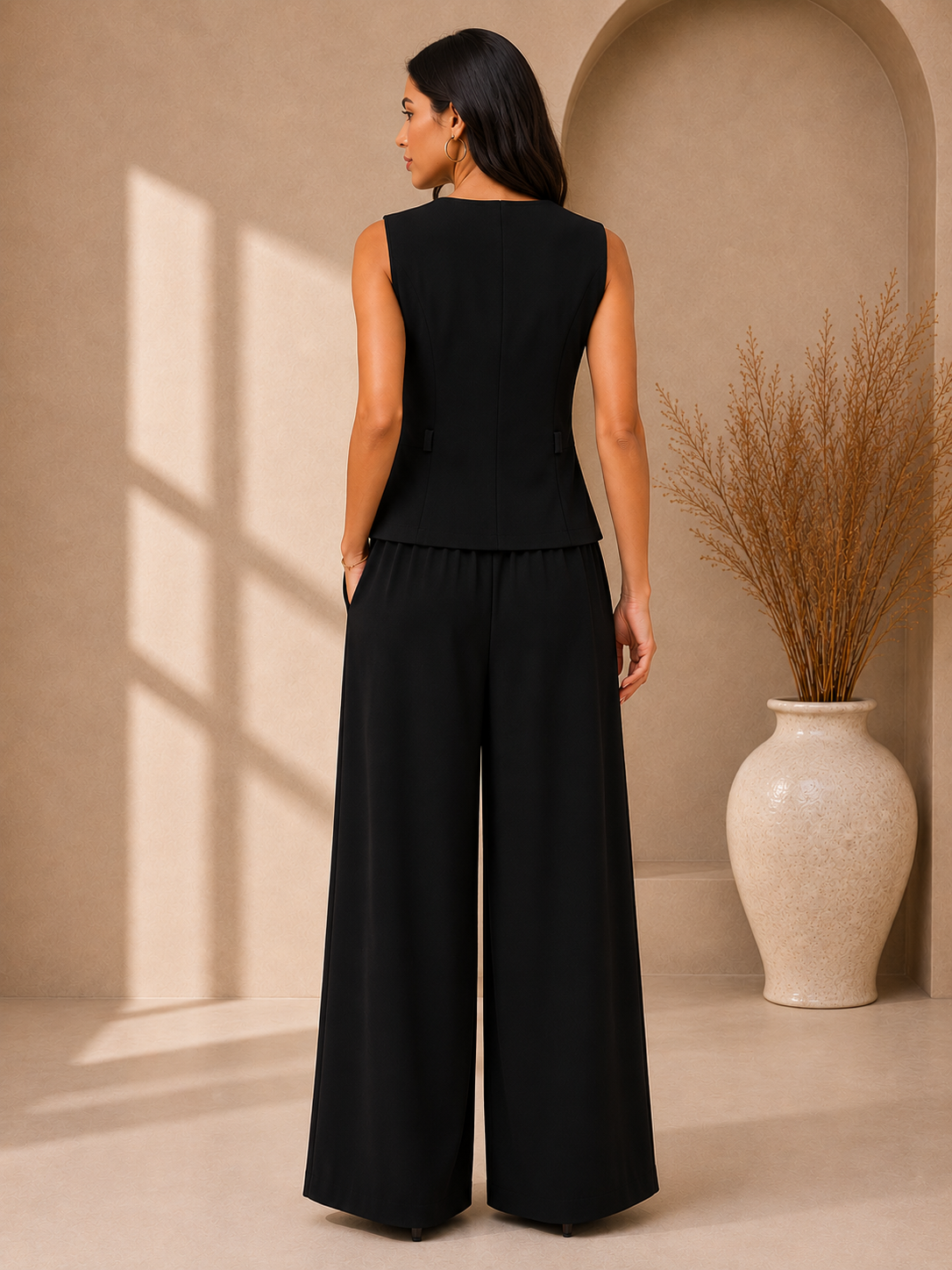 Executive Sleeveless Blazer Co-Ord