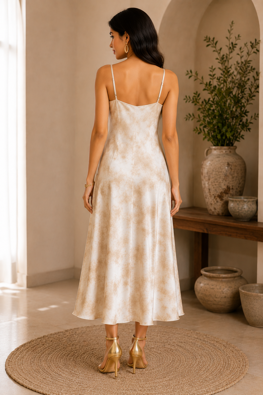 Satin Marble Dress