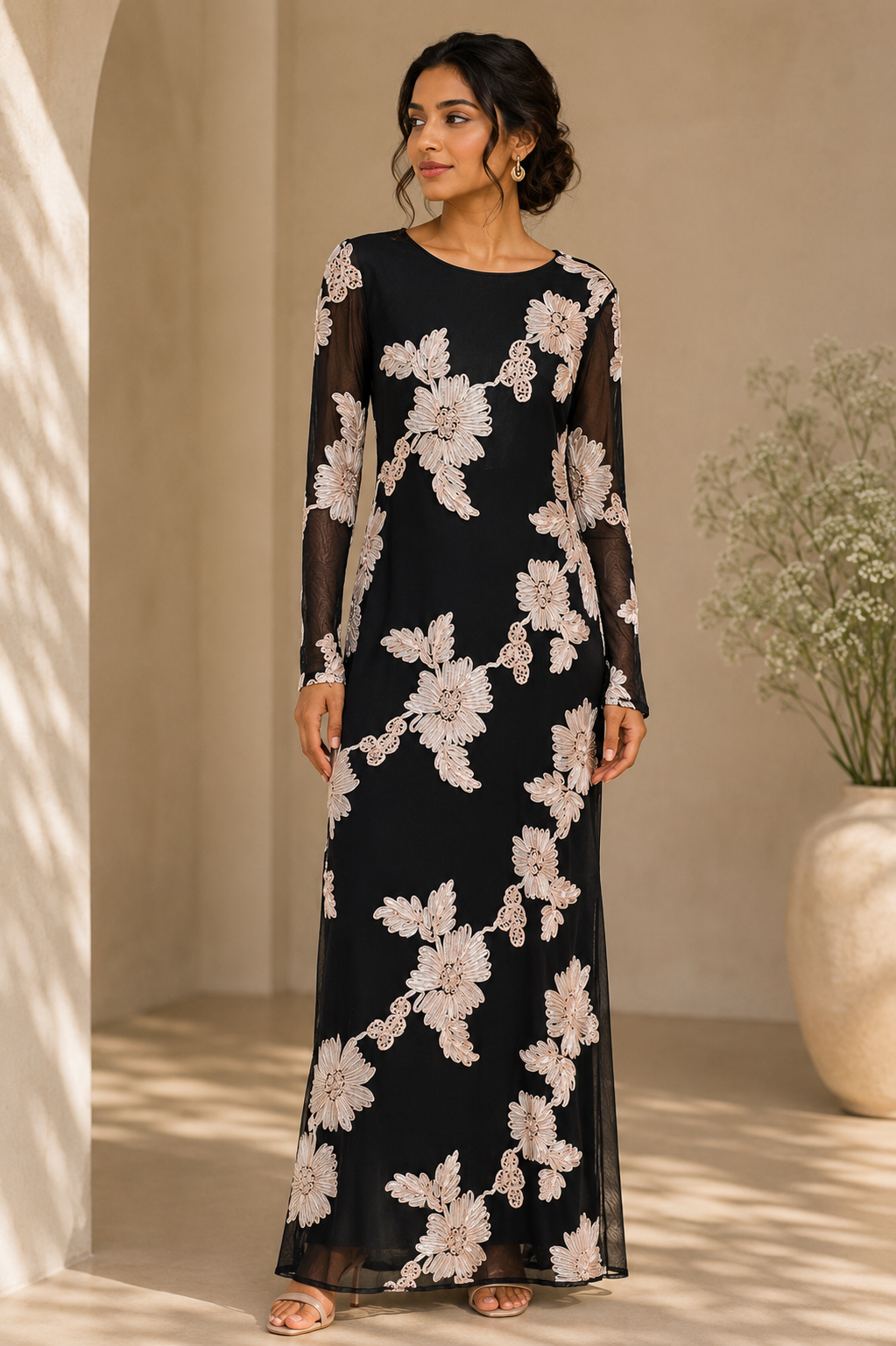 Floral Bodycon Maxi Dress