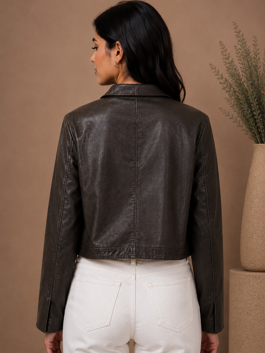 Biker Buckle Neck Jacket