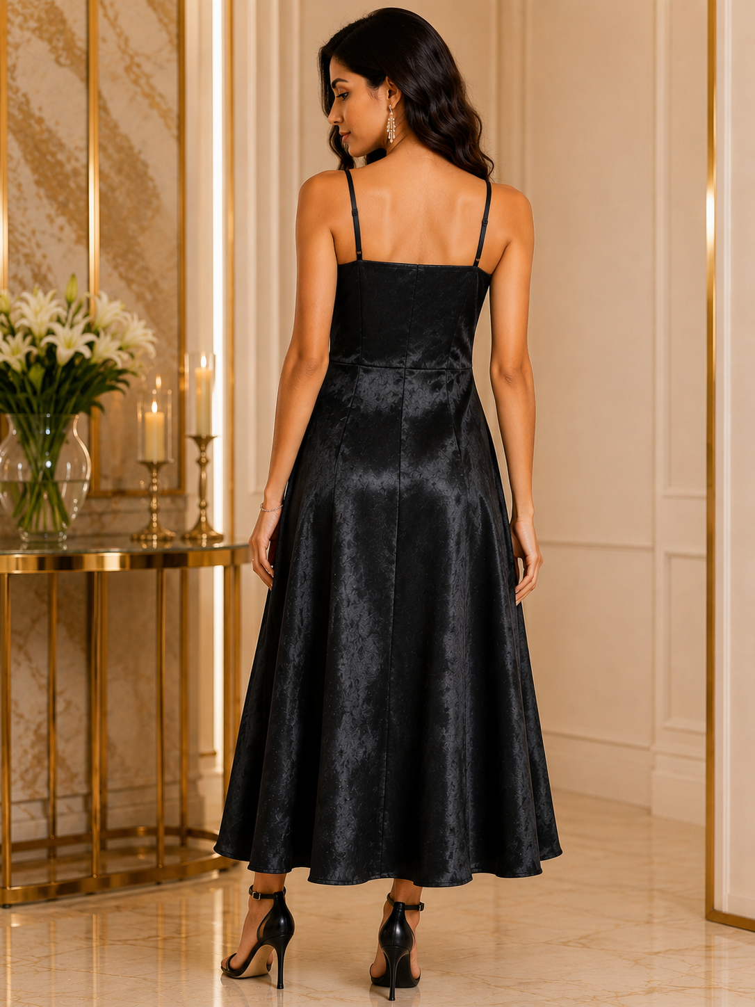 Satin Marble Dress