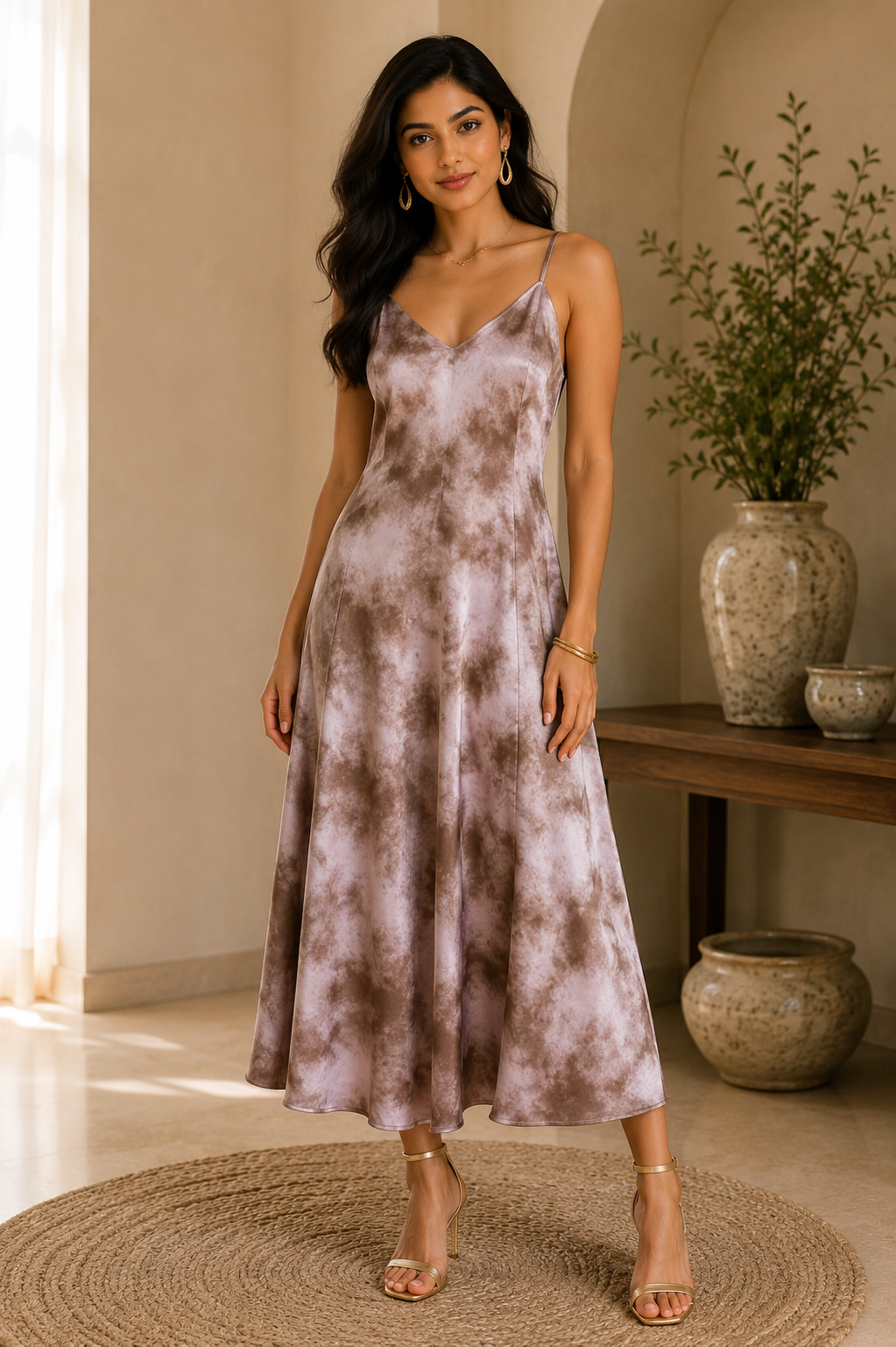 Satin Marble Dress