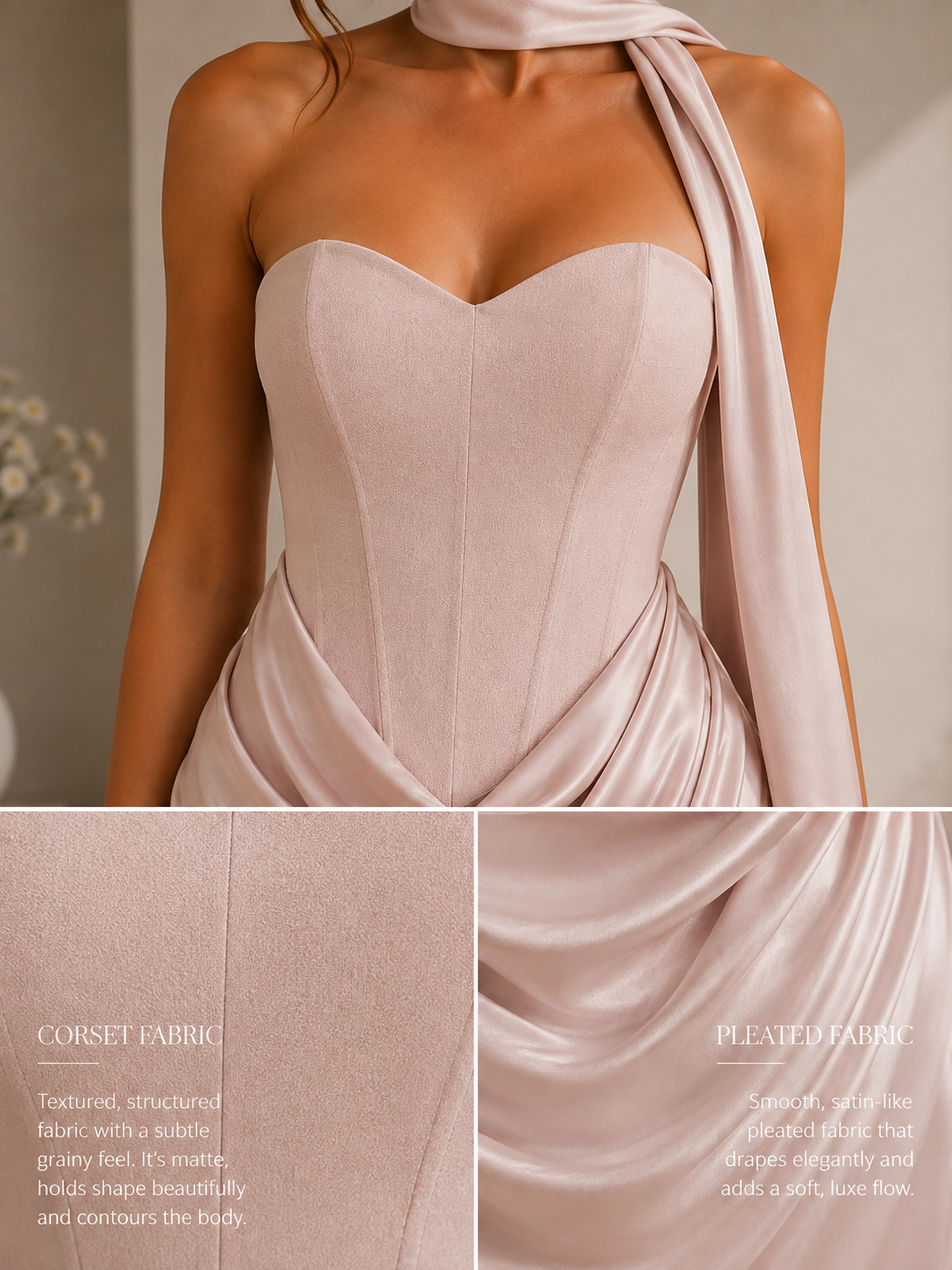 Draped Corset Mini Dress
