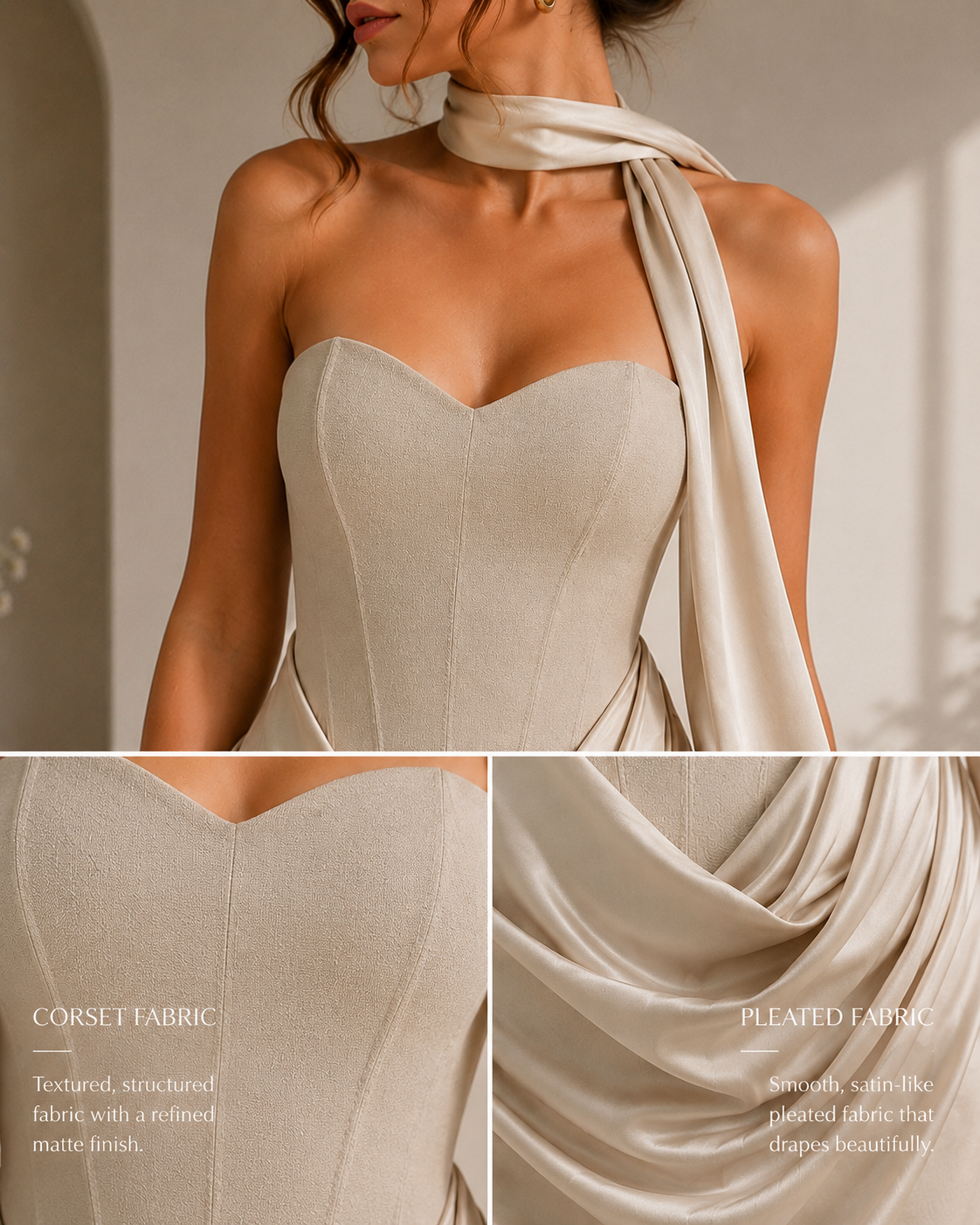 Draped Corset Mini Dress